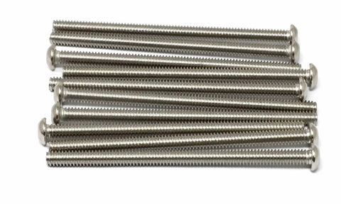 Top-Shelf Heavy-Duty 10 Pack 1/4-20 By 4 Inch Hex Socket Button Head Cap Screws With Allen Wrench solid steel fasteners stacked.