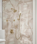 90 Degree Wall Elbow For Handheld Shower In Champagne Bronze Lumicoat Finish in modern bathroom setting