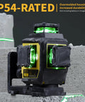 IP54-rated 360 Self Leveling Laser Level With 60 Inch Tripod And One Thirteenth Inch Accuracy, outdoor green cross-line tool on concrete
