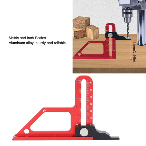 Table Saw Height Gauge 0 To 60mm Depth Setup Tool With 45 Degree Angle For Precise Alignment, Rock Solid Stand For Table Saw Router And Bandsaw