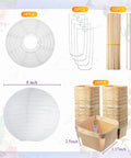 Easy DIY Hot Air Balloon Centerpieces Kit With White Paper Lanterns 24 Lanterns 24 Wooden Baskets And 100 Sticks For Baby Shower Summer Birthday Party Or Graduation Decor Ready To Assemble, components layout