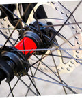 Heavy Duty Disc Brake Rotor Kit For Mountain Bike With Front Rear Pads Set 160mm Mechanical Caliper forged aluminum rotor close-up.