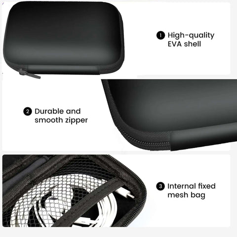 Built Like A Tank EVA Hard Shell Carrying Case For 5.9 Inch Mp3 Players Featuring rock solid crash padding and smooth zipper