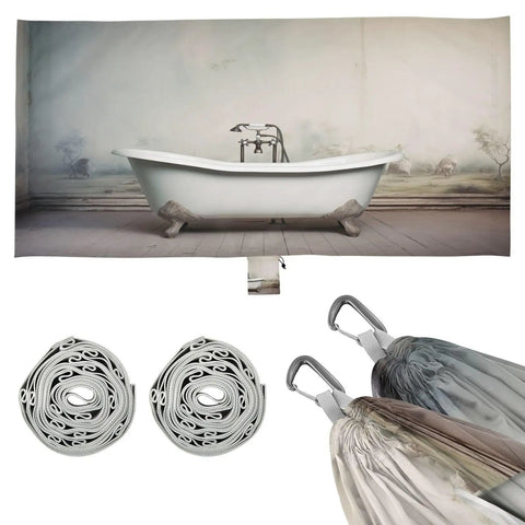 Vintage Bathtub Camping Hammock, Ultra Lightweight And Portable, Heavy Duty 330 Lb Capacity With Soft 210T Parachute Nylon