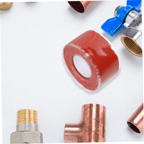 Red DIY Friendly Pipe Sealing Tape Self Adhesive Sealant For Leak Stop And Plumbing Repairs Flexible Waterproof Tape For Home Use