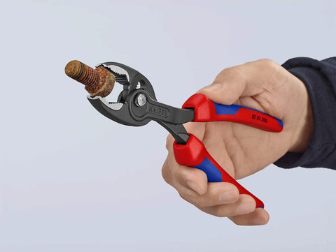 TwinGrip Adjustable Front Grip Pliers With Side Grip Push Button Adjust Tongue And Groove Joint Black With Multi Component Sleeves 200mm