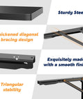 Tough As Nails Folding Shelf Brackets Collapsible Workbench Supports Snap Together Rust Resistant Design with sturdy steel and bracing