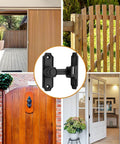 90/180 Degree Flip Barn Door Lock Security Latch For Sliding Doors And Cabinets Easy Install Privacy Gate Lock Matte Black Finish