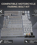 Dirt Bike Fairing Screws Kit With Bolts Nuts Washers And Spacers For Full Body Panels 246 Piece Hardware Set Includes M5 And M6 screws, washers, nuts, spacers