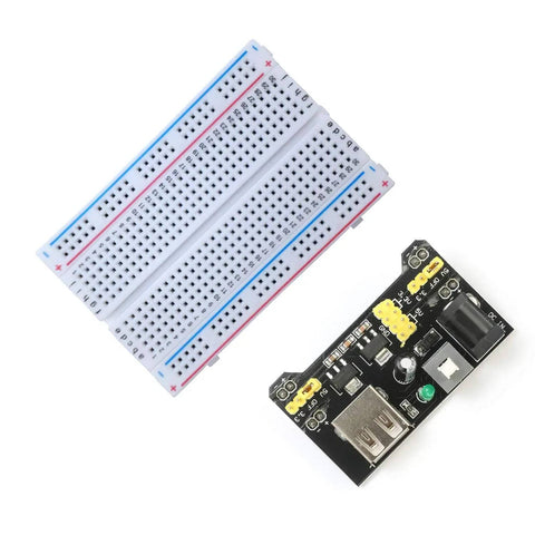 Electronic Starter Kit For Arduino And Raspberry Pi With Power Supply Module Jumper Wires Large Resistor Variety And Breadboard 400 Tie Point For Diyers And Tinkerers including a 400 tie-point breadboard and power supply module.