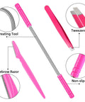 14 Piece Facial Hair Remover Set With Spring Epilators Eyebrow Razors And Tweezers Portable At Home Hair Removal Kit for women