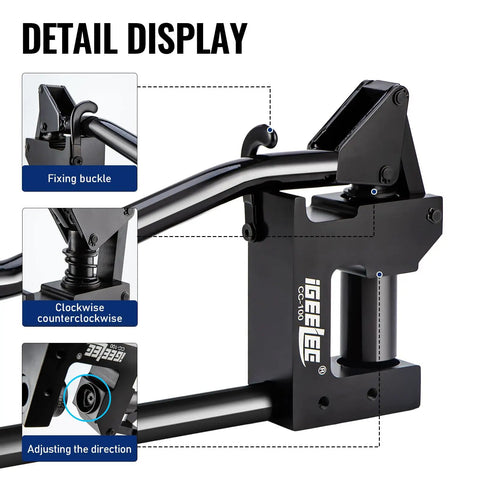 Detail display of Heavy Duty Stud Punch Set For Sheet Metal 7/8, 1-1/8, And 1-11/32 Inch Holes with focus on fixing buckle