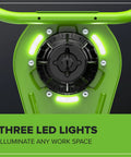 82V Brushless Earth Auger Power Head With 4.0Ah Battery And Dual Port Charger featuring three LED lights