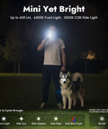 Person outdoors with dog using Rechargeable EDC Flashlight Two Pack With USB C Charging Ultra Slim Pocket Light Clip And Magnetic Base