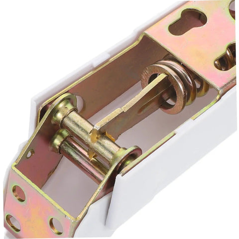 Close-up of Heavy Duty Alloy Chest Freezer Door Hinge Shaft Replacement For Refrigerator Accessory with spring mechanism.