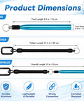 Dimensions of Worm Rig Tools Kit With 320 Wacky O Rings, Aluminum Wacky Rigging Tools For Fishing, blue aluminum tool and tether