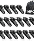 Heavy Duty Tarp Clips With Lock Grip 16 Pack Tarp Clamps For Tent Awnings Caravan Canopies Car Covers And Pool Covers