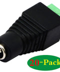 Hassle Free Dc 5.5 To 2.1Mm Female Barrel Adapter With Secure 2 Pin Screw Terminals For Cctv Cameras And Led Strip Lights 20 Pack side view