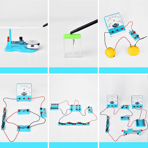 Hands On Electricity And Magnetism Kit For Kids And Students A Fun STEM Science Experiment Set with circuit board layout