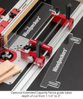 Zero Drama Small Parts Holder For Router Tables Delivers Big Time Accuracy And Rock Solid Safety For Your Shop With Heavy Duty Clamps And Precision Stop Pins For Tenons Rabbets And Dados on router table with wood pieces.
