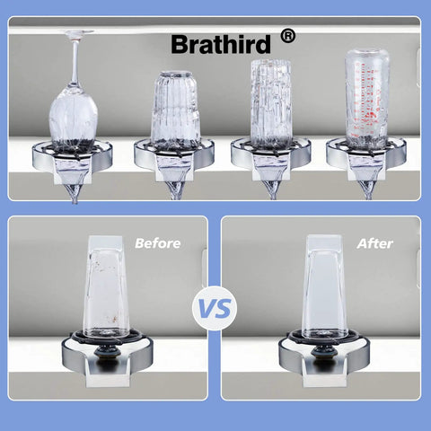 Glass Rinser For Sink Attachment, Uber Fast Cup Washer For Bar And Kitchen display, cleans various glassware types effectively.