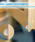 Bonus cabinet door bumpers on wood for soft closing, shown as part of Three Eighths Inch Inset Hinges For Face Frame Kitchen Cabinets Satin Nickel Self Closing Cupboard Hardware With Screws Easy Install Built Tough 60 Pack For Cabinet Doors And Do It Yourself Renovations