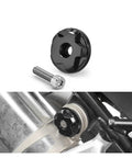 R1250GS GSA Exhaust Hanger Bolt Replacement showing silver bolt and installed on motorcycle frame for Adventure ADV 2019 to 2024
