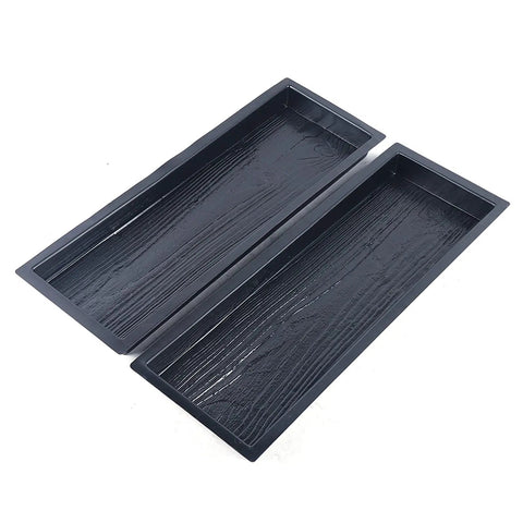 Two Pack Wood Grain Stepping Stone Molds For Concrete Garden Pathways Diy Patio Lawn Paving Kit With Wood Board Look Paver Molds For Walkways And Courtyards