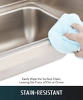 Cleaning surface of Commercial Hand Sink With Gooseneck Faucet 304 Stainless Steel Wall Mount Utility Sink NSF Certified For Restaurant Bar RV Bathroom Laundry Room Pro Grade Strainer Included