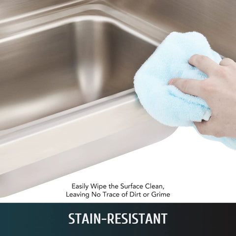 Cleaning surface of Commercial Hand Sink With Gooseneck Faucet 304 Stainless Steel Wall Mount Utility Sink NSF Certified For Restaurant Bar RV Bathroom Laundry Room Pro Grade Strainer Included