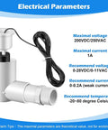 Technical specs of Six Pack Float Switch Kit For Easy Install And No Fuss Setup AC Float Switch With Three Quarters Inch Adapter