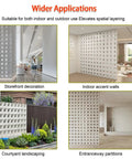 Lightweight Hollow Wall Panel Set 2 Pack 20x60 cm White Partition Blocks With Mounting Kit For Art Backgrounds Room Dividers And Home Decor Durable ABS Panels For Easy DIY Installation And Clean Modern Look, storefront display wall