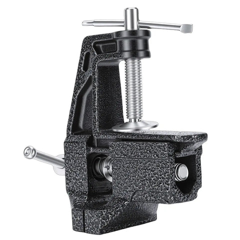 Heavy Duty Portable Table Vise With Rubber Clamps For Secure Golf Club Regripping, tough cast steel mini clamp tool.