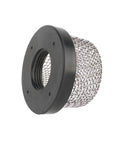 Three Quarter Inch Stainless Steel Mesh Strainer For Livewell Pumps And Aerators with PVC base, side view
