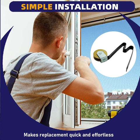 Installation of Six Pack Sliding Screen Door Rollers With M Shaped Tension Springs, showing ease of use and replacement process.