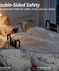 Dual Side Bed Rails For Seniors With 350 Pound Capacity ASTM Approved 4 Bar Anti Tip Frame in bedroom setting 2026 model