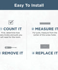 Easy installation guide for Matte Black Cabinet Knobs Set Five Pack One And One Quarter Inch Round instructions.
