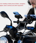Handlebar Extender Cross Bar 11.81 inches long aluminum alloy mount bar on motorcycle with 22mm diameter for phone holders.