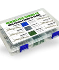 Must Have Heavy Duty Weather-Pack Terminal Kit With 320 Pieces Of Male And Female Quick Disconnect Splice Terminals Plus Sealer Sleeves For 10 To 20 Gauge Wire Connections That Are Made Tough For All Your Wiring Projects Today. Clear organizer box with weather-pack terminals and color-coded sealer sleeves