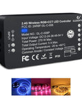 Zigbee 3.0 RGBCCT LED Strip Controller Pro Voice Control With Alexa App And Remote showing detailed input specs.