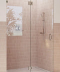 Frameless Shower Door Hinge With Enduroshield Glass Coating For 78 Inch By 46 And A Half Inch Doors In Polished Brass Finish Beefy Heavy Duty Bathroom Hardware For Modern Enclosures Easy Install And Long Lasting Water Repellent Protection on glass shower door