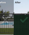 Before and after comparison using Privacy Fence Screen Cover 3 Ft By 40 Ft Heavy Duty HDPE Shade Net With UV Protection, Weather Resistant