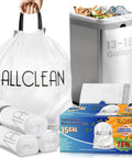 15 Gallon Tall Kitchen Trash Bags With Beefy Drawstring Handles Two Layer Thick Extra Strong and Leak Proof Unscented Liners