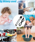 2000W Immersion Water Heater Portable Electric Submersible Bucket Heater With 304 Stainless Steel Guard and LCD Thermometer