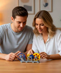 Couple assembling 3D Printed Tourbillon Escapement Clock Model With Manual Assembly And Wind Up Movement For Realistic Desk Display Educational Toy