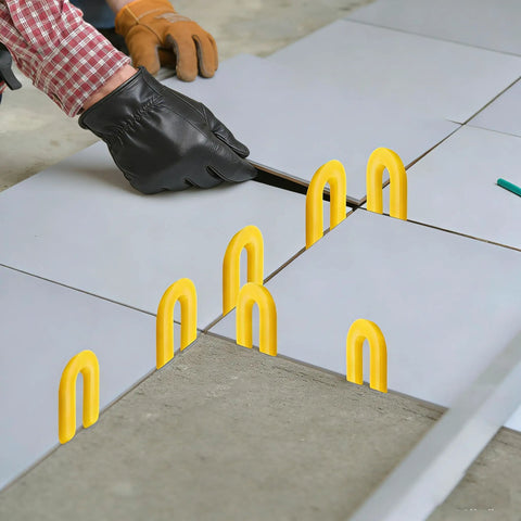 Pro Grade 1200 Piece Horseshoe Shims Set For Tile Leveling, Window And U Shims, Plastic Leveling Spacers In Four Color Codes
