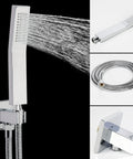 Ceiling Mount Shower System With Luxury Rain Shower Head And Handheld Combo High Pressure Valve Rough In Trim Kit 12 Inch Chrome Finish