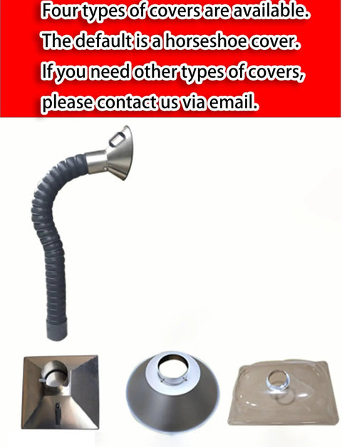 Articulated Fume Extractor Arm That Bends Wherever You Need It Sucks Up Welding Smoke Like A Champ Shop Grade Flexible Hose For Soldering Lab Work Or Garage Heavy Duty Air Filtration 1 Meter with different cover options.