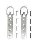 Beefy Heavy Duty D Ring Picture Hangers 2 Pack With Screws 200 Lb Capacity 6.5 Inch Steel Strap Hooks For Frames And Mirrors