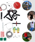 Zip Line Kit 120ft 160ft For Kids And Adults Outdoors Up To 330 Lbs With Stainless Steel Spring Brake And Safety Harness